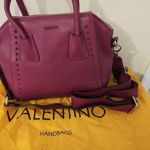 Valentino Pink Satchel with Studded Detailing